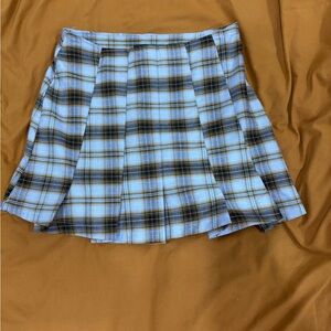 Forever 21 Blue and Black Plaid Mini Skirt